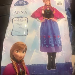 Frozen Princess Anna  Dress Long Sleeve Dress  with Cape Costume. adult small